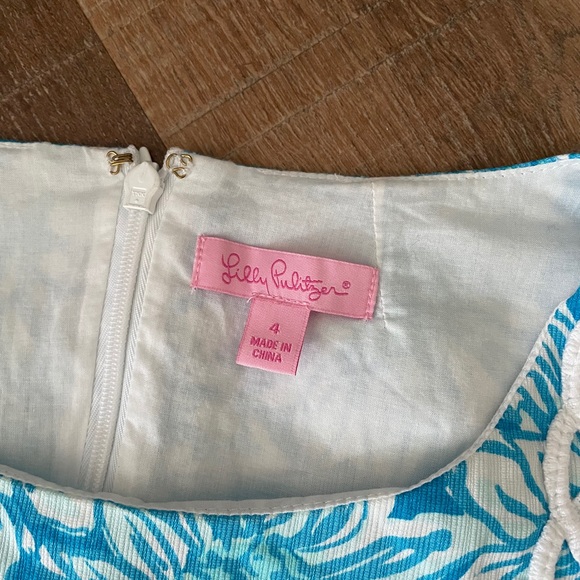 Lilly Pulitzer Blue Sunflower Lions Shift Dress - Picture 3 of 5